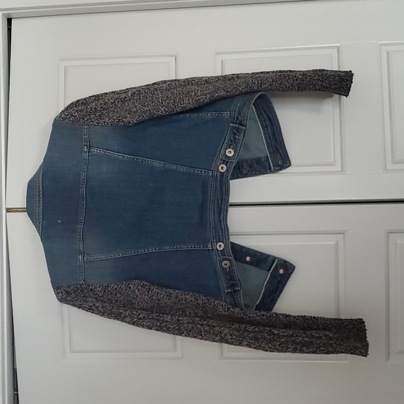 Pilcro denim jacket with sweater sleeves - Picture 2 of 3